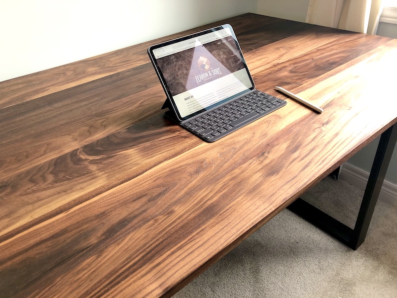 Walnut desk for Polina Fearon Art