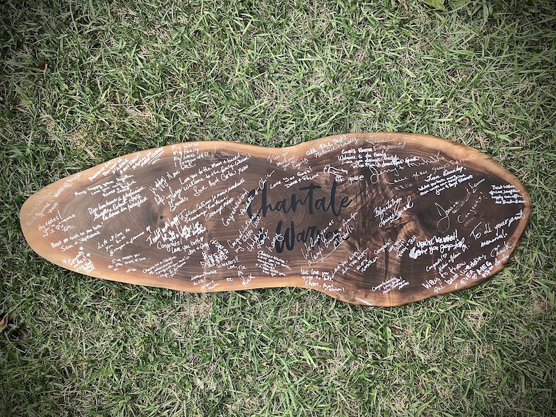 Wedding Guest Book sign for Warren and Chantale
